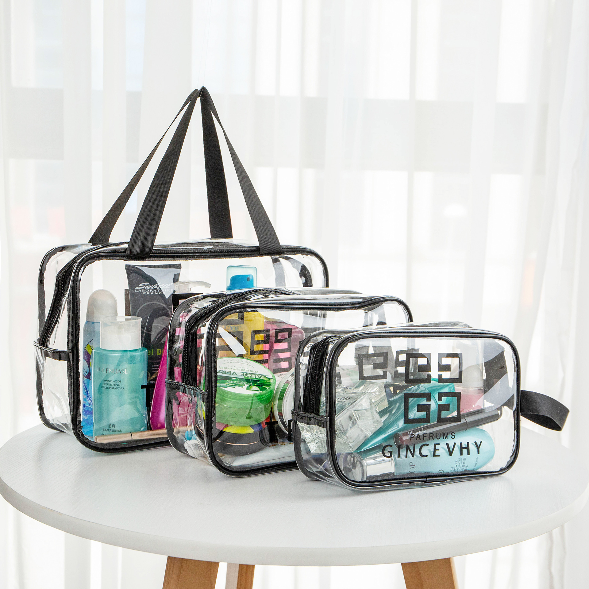 透明防水化妆包加厚PVC便携旅行收纳包